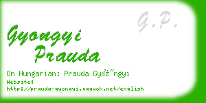 gyongyi prauda business card
